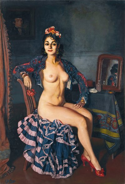 La Bella Oterito La Oterito em seu camarim, 1936. de Ignacio Zuloaga y Zabaleto