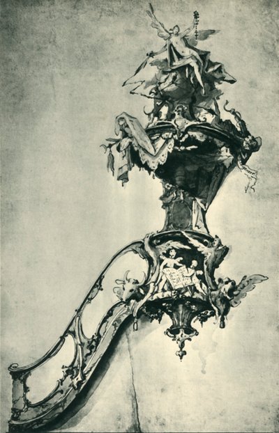 Projeto para um púlpito, meados do século XVIII, 1943. de Ignatz Günther