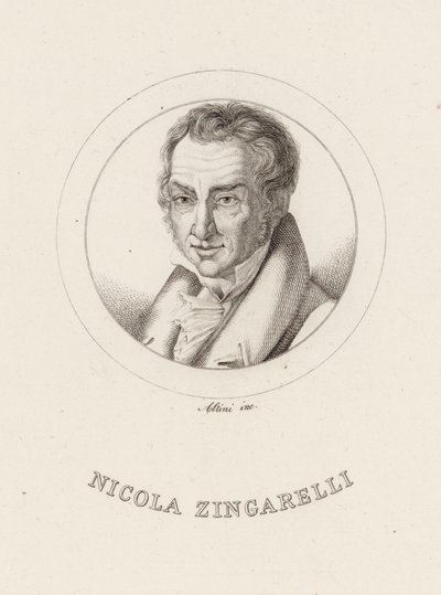 Retrato do compositor Nicola Antonio Zingarelli 1752-1837. de Ignazio Altini
