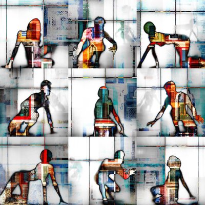 Figuras urbanas coloridas de Igor Shrayer