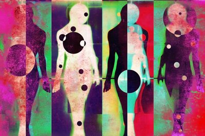 Figuras divididas e vibrantes de Igor Shrayer