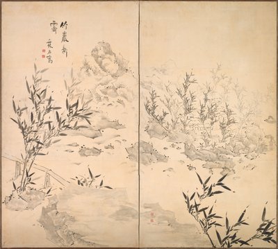 Bambu em bom tempo depois da chuva, meados de 1700. de Taiga Ike