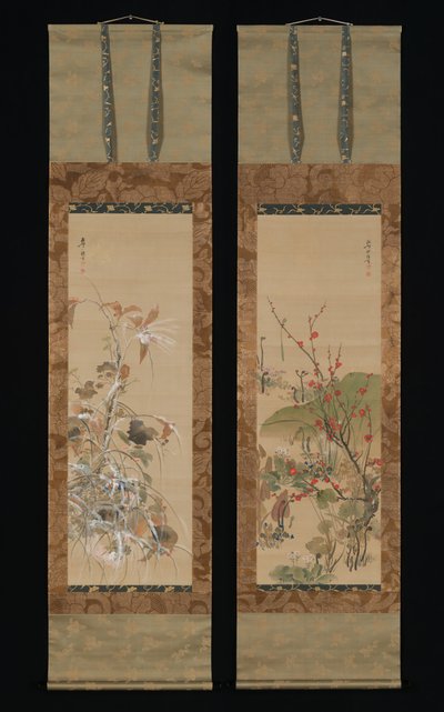 Flores e Aves das Quatro Estações, meados do século XIX. de Ikeda Koson