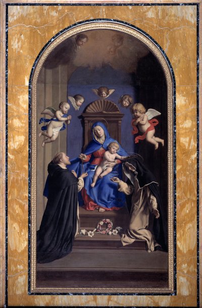 Virgem do Rosário (Pintura de Il  Sassoferrato