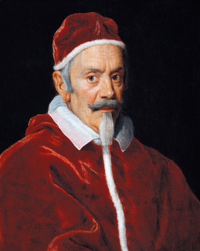 Retrato do Papa Clemente X (óleo sobre tela) de Il  Baciccio
