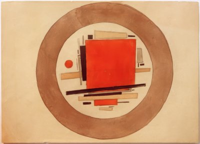 Projeto de pintura suprematica para porcelana de Ilja Grigorewitsch Tschaschnik