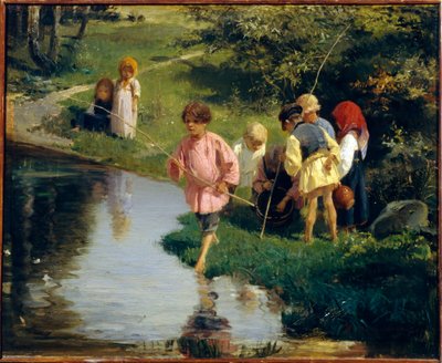 Pesca infantil de Illarion Mikhailovich Pryanishnikov