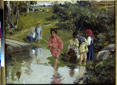 Crianças Pryanishnikov, Illarion Mikhailovich (1840-1894) de Illarion Mikhailovich Pryanishnikov