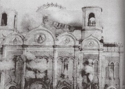 A demolição da Catedral de Cristo Salvador em Moscou, 1931 de Ilya Arnoldovich Ilf