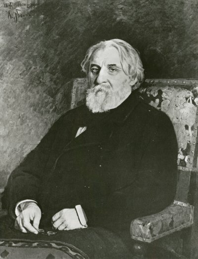 Retrato de Ivan Turgenev de Ilya Efimovich (after) Repin