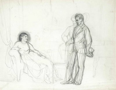 Adelina Patti como Violetta na ópera La traviata de Giuseppe Verdi, final da década de 1860 e início da década de 1870 de Ilya Efimovich Repin