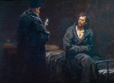 ANTES DA CONFISSÃO de Ilya Efimovich Repin