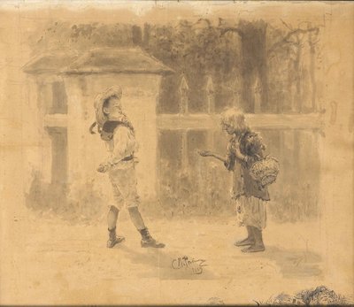 Garota implorando, 1889 de Ilya Efimovich Repin