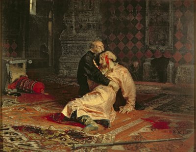 Ivan o Terrível e o seu Filho no dia 16 de Novembro de Ilya Efimovich Repin