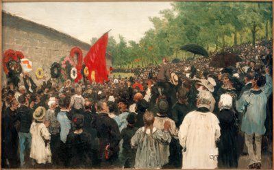 Comício anual no muro dos Comunards ... de Ilya Efimovich Repin