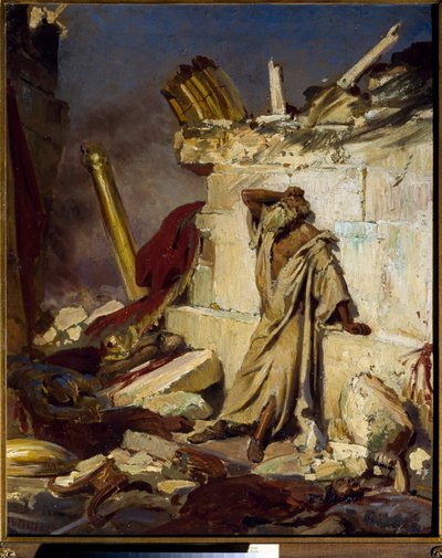 "Pintura por Ilya Yefimovich Repin (Ilia Repine) (1844-1930) 1870, Dim 91,3x75 cm State Tretyakov Gallery, Moscovo de Ilya Efimovich Repin
