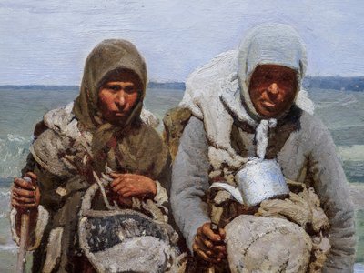 MULHERES PIOSAS EM PEREGRINAÇÃO (detalhe) de Ilya Efimovich Repin