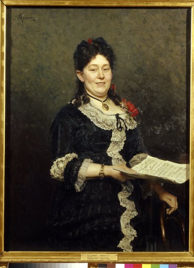 Retrato do cantor de ópera A. Molas (1845-1929). Pintura por Ilya Yefimovich Repin (Ilia Repine) (1844-1930), óleo sobre tela de Ilya Efimovich Repin