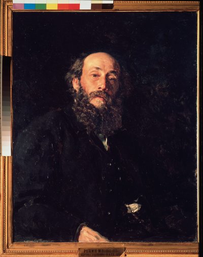 Retrato do artista Nikolai Ge (Gay) (1831-1894). Pintura por Ilya Repin (Ilia Repine) (1844-1930), óleo sobre tela de Ilya Efimovich Repin