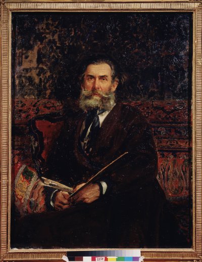 Retrato du peintre Alexei Bogolyubov (Bogolyubov y Bogolyubov) (1824-1896). Peinture de Ilya Yefimovitch Repin (Ilya Repine) (1844-1930), huile sir toile de Ilya Efimovich Repin