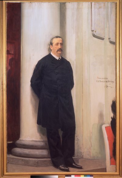 Retrato do Compositor e Químico Alexandre Borodine (1833-1887) de Ilya Efimovich Repin