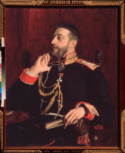 Retrato do poeta K.R. (Grão-Duque Konstantin Konstantinovich da Rússia) (1858-1915) de Ilya Efimovich Repin