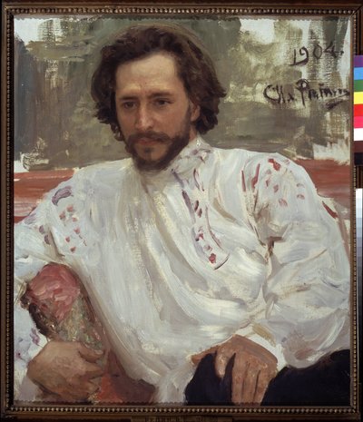 Retrato do escritor Leonid Andreiev de Ilya Efimovich Repin