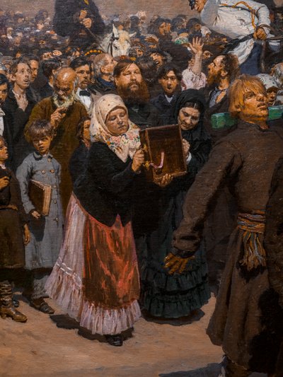 PROCESSAO RELIGIOSO NA PROVÍNCIA KURSK (detalhe) de Ilya Efimovich Repin