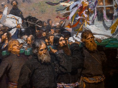 PROCISSÃO RELIGIOSA NA PROVÍNCIA DE KURSK (detalhe) de Ilya Efimovich Repin