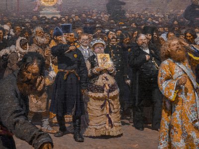 PROCISSÃO RELIGIOSA NA PROVÍNCIA DE KURSK (detalhe) de Ilya Efimovich Repin