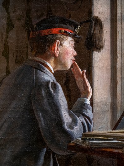 ALUNOS SE PREPARANDO PARA UM EXAME (Detalhe) de Ilya Efimovich Repin