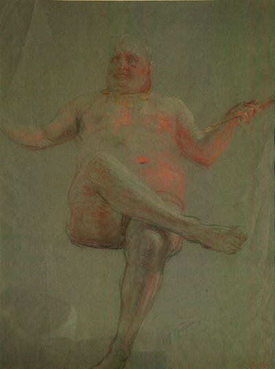 Estudo para Te Dai, Satanás !, década de 1890 de Ilya Efimovich Repin