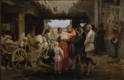 O Adeus do Recruta, 1879 de Ilya Efimovich Repin
