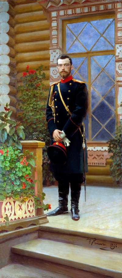Czar Nicolau II da Rússia, 1896. de Ilya Efimovich Repin
