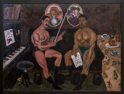 Auto-retrato e retrato de Pyotr Konchalovsky de Ilya Ivanovich Mashkov