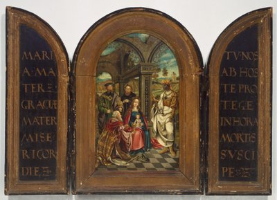 Adoração dos Reis Magos, provavelmente do século XVII. de Imitator of Netherlandish