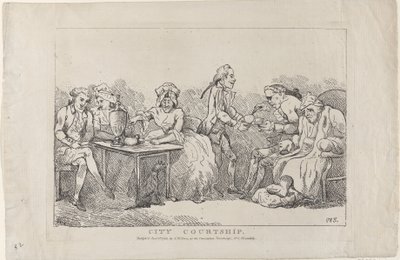 Namoro da Cidade, 1786., 1786. de Imitator of Thomas Rowlandson.