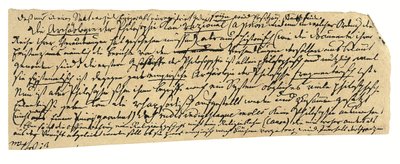 Manuscrito autógrafo, em alemão, notas sobre filosofia e a Universidade de Königsberg (caneta e tinta sobre papel) de Immanuel Kant