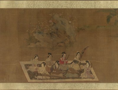 Lady Su Hui e seu quebra-cabeça de versos, século XVI. de In the style of Qiu Ying