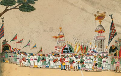 Procissão do festival, c. 1800 de Indian Art