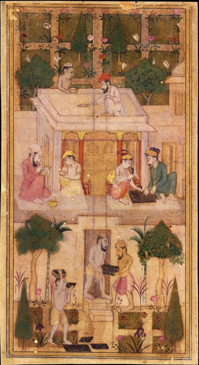 Fazendo livros em um jardim de Indian Art