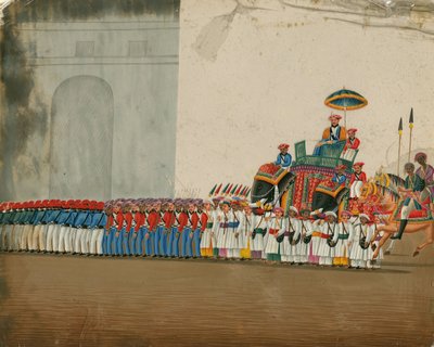 Sultão Montando um Elefante, c. 1800 de Indian Art