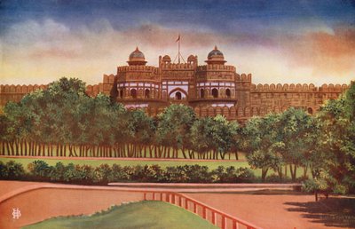Porta de Delhi, Forte de Agra (fotografia a cores) de Indian photographer