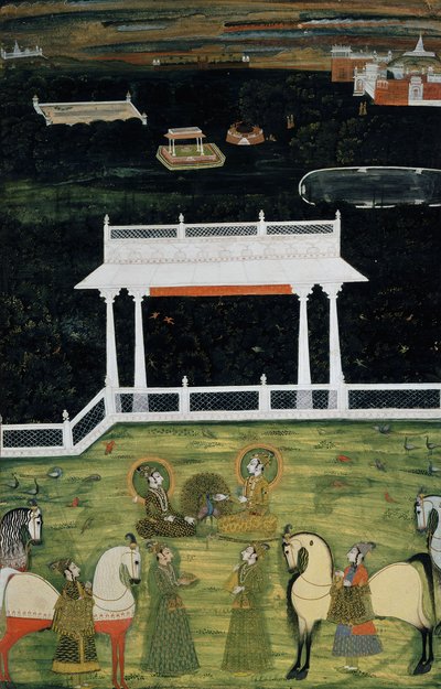 Um paraíso principesco, c. 1750-1760 de Indian School
