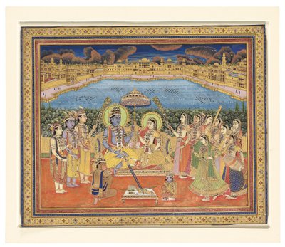 Uma pintura de Rama e Sita, Índia, Jaipur, c.1800 de Indian School