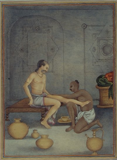 Adicionar 27255 fol.208v A Man with his Ghulam Servant, de 