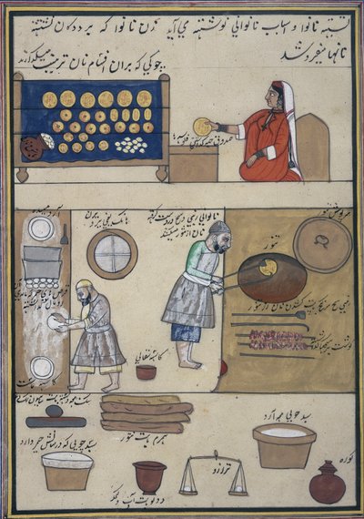 Álbum do comércio de Caxemira, c.1860 (aguarela sobre papel) de Indian School