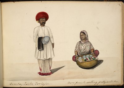 Alfaiate de Bombaim; Bohori vendedora de mulheres de Indian School