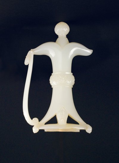 Punhal do punhal com design floral (nephrite) de Indian School