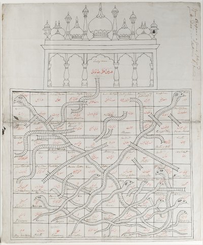 Design para o jogo Snakes and Ladders de Indian School